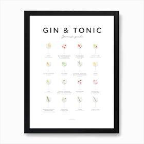 Gin And Tonic Garnishes Minimal Art Print