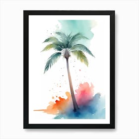 Watercolor Palm Tree Art Print