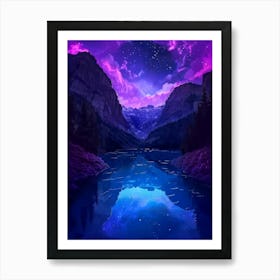 Night Sky In The Mountains Art Print