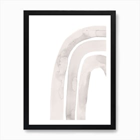 Neutral gray Rainbow  Art Print