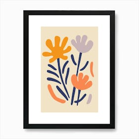 Abstract Floral Print Art Print