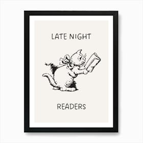 Late Night Readers Poster Art Print