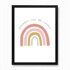 Somewhere Over The Rainbow Arch Kids Art Print