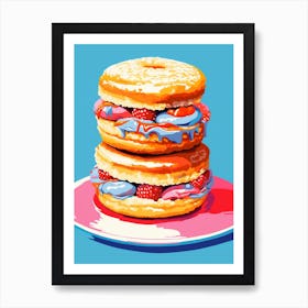 Pop Art  Abstract Victoria Sponge 1 Art Print