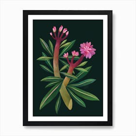 Pink Tropical Flower Art Print