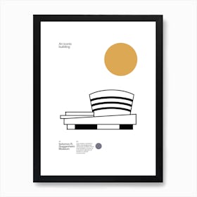 Guggenheim Frank Lloyd Wright NY Minimalist Graphic Poster Art Print