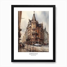 Frankfurt, Germany 2 Watercolor Travel Poster Art Print