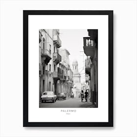 Poster Of Palermo, Italy, Black And White Analogue Photography 1 Art Print