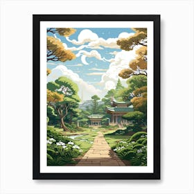 Meiji Shrine Inner Garden Japan 1 Illustration 1 Art Print