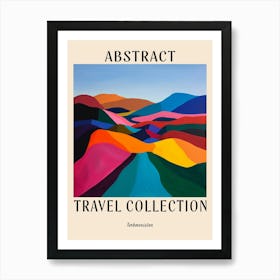 Abstract Travel Collection Poster Turkmenistan 1 Art Print