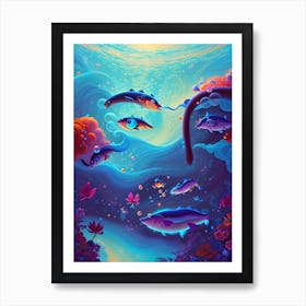Fishes In The Ocean 1 Art Print