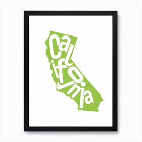 California State Typograpy Art Print