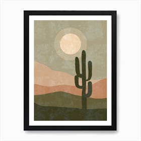 Cactus In The Desert 40 Art Print