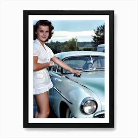 50's Era Community Car Wash Reimagined - Hall-O-Gram Creations 22 Art Print