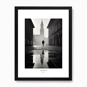 Poster Of Parma, Italy, Black And White Analogue Photography 2 Art Print