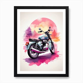 Royal Enfield Motorcycle. Art Print