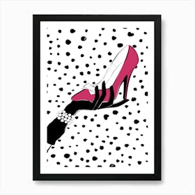 Holding Pink Shoe Art Print