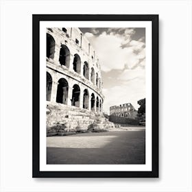 Pula, Croatia, Black And White Old Photo 4 Art Print