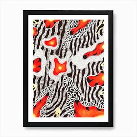 "Vision" abstract art print by Gangachili. Unique hand-drawn wall art for home, shop, cafe or office decor Art Print