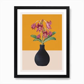 Flowers in Black Vase 1 Art Print