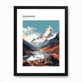 Chamonix France 4 Hiking Trail Landscape Poster Art Print