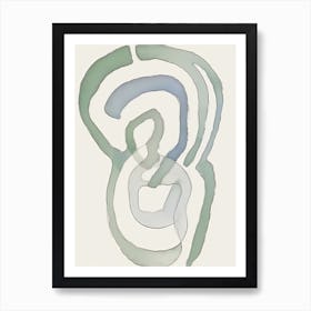 Green Oyster Abstract 2 Art Print