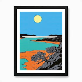 Minimal Design Style Of Sardinia, Italy 1 Art Print