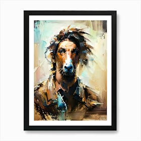 Man with horsehead apstract Art Print