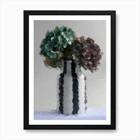 Hydrangeas In A Vase Art Print