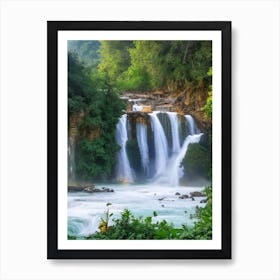 Kuang Si Falls, Laos Realistic Photograph (2) Art Print