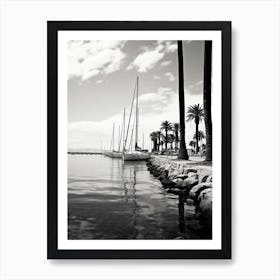 Cannes, France, Mediterranean Black And White Photography Analogue 1 Art Print