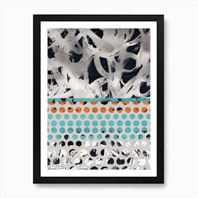 Abstract Acqua And Orange V Art Print