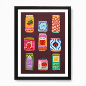 Collection Of Drink Cans Art Print