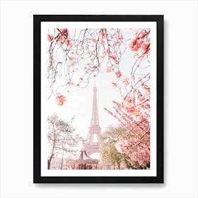 Eiffel Tower Blooms I  Art Print