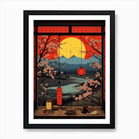 Nachi Katsuura, Japan Vintage Travel Art 2 Art Print