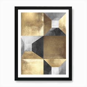 Golden geometry 9 Art Print