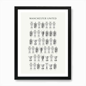 Manchester United Trophies Art Print