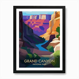 Grand Canyon National Park Matisse Style Vintage Travel Poster 1 Art Print