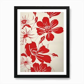 Red Flowers 5 Art Print