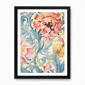 Floral Wallpaper 196 Art Print