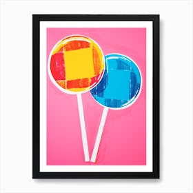Lollipops Colour Pop 4 Art Print