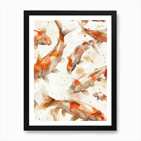 Watercolor Koi 04 Art Print