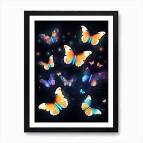 Colorful Butterflies 13 Art Print