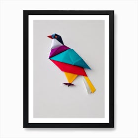 Pigeon 3 Origami Bird Art Print
