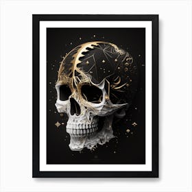 Skull With Stars 1 Art Print