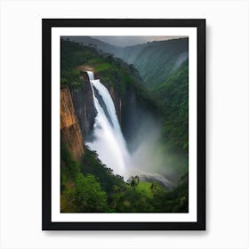 Jog Falls, India Realistic Photograph (2) Art Print