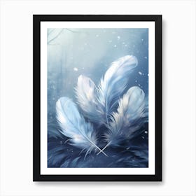 Bird Feathers In Winter 3 Art Print