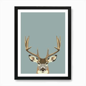 Deer Head 11 Art Print