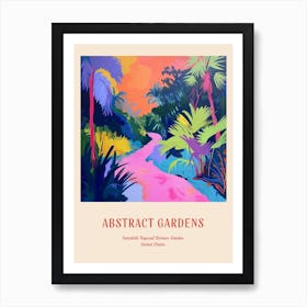 Colourful Gardens Fairchild Tropical Botanic Garden Usa 1 Red Poster Art Print