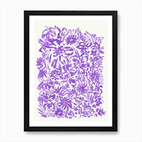 Purple Full Flowers Art Print